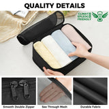 BAGAIL 9 Set Packing Cubes with Packing List Luggage Packing Organizers for Travel Accessories (Black)