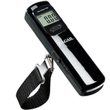 BAGAIL Digital Luggage Scale, 110lbs Hanging Baggage Scale with Large LCD Display,Portable Suitcase Weighing Scale,Travel Luggage Weight Scale with Hook,Strong Straps for Travelers(Pure Black)
