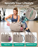 BAGAMSRT Crush Bow Tote Bag for Women, Large Work Tote with 40oz Tumbler, Puffer Travel Tote Bag for Work, Yoga, Gym