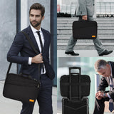 bagasin 15 15.6 16 inch Laptop Computer PC Shoulder Bag Carrying Case, Water - Repellent Fabric Briefcase, Lightweight Toploader, Business Casual or School