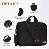 bagasin 15 15.6 16 inch Laptop Computer PC Shoulder Bag Carrying Case, Water - Repellent Fabric Briefcase, Lightweight Toploader, Business Casual or School