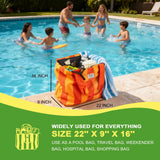 Bagelite Beach Bags Waterproof Sandproof, XL Large Tote Bag with Zipper, Pool Swim Bags for Women, Red Orange