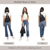 Baggallini Metro Backpack with RFID Phone Wristlet - 9x11 Convertible Sling Bag for Women with Adjustable Shoulder Straps