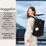 Baggallini Modern Convertible Travel Backpack - Lightweight 11.8"x17.7"x 8.5" Duffel Weekender w/Laptop Pocket