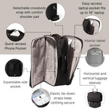 Baggallini Modern Convertible Travel Backpack - Lightweight 11.8"x17.7"x 8.5" Duffel Weekender w/Laptop Pocket