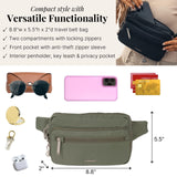 Baggallini Securtex Anti - theft Belt Bag 8.8"x5.5" Crossbody Fanny Pack for Women RFID Wallet Locking Zipper Travel Purse