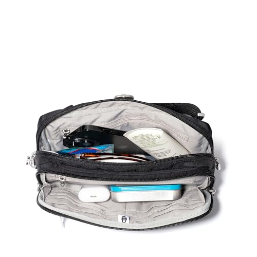 Baggallini Securtex Anti - theft Belt Bag 8.8"x5.5" Crossbody Fanny Pack for Women RFID Wallet Locking Zipper Travel Purse