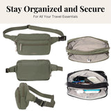 Baggallini Securtex Anti - theft Belt Bag 8.8"x5.5" Crossbody Fanny Pack for Women RFID Wallet Locking Zipper Travel Purse