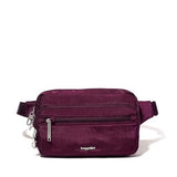 Baggallini Securtex Anti - theft Belt Bag 8.8"x5.5" Crossbody Fanny Pack for Women RFID Wallet Locking Zipper Travel Purse