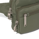 Baggallini Securtex Anti - theft Belt Bag 8.8"x5.5" Crossbody Fanny Pack for Women RFID Wallet Locking Zipper Travel Purse
