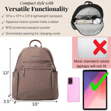 Baggallini Securtex® Anti - theft Vacation Travel Backpack 10x13 Slash - Resistant Nylon Daypack w/RFID, Portobello