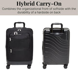Baggallini Set Wave 22” 4 Wheel Hybrid Carry - On Luggage - Lightweight Carry On Suitcase with Wheels