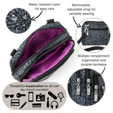Baggallini womens Triple Zip Bagg Convertible Cross Body, Pewter Floral, One Size US