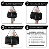 Bago Large Duffle Bag for Travel Women & Men. Durable Lightweight Foldable Travel Duffel Bags For Traveling Women. 80L Duffle Bags For Overnight Bag With Shoe Compartment Collapsible Weekender duffel