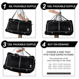 Bago Rolling Duffle Bag with Wheels - 31" 120L Foldable Weekender Bag, Waterproof Travel Duffel Bag, Heavy Duty Lightweight Duffle Bag for Traveling, Rolling Duffel Bag with Wheels (SnowGray0023)