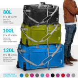 Bago Rolling Duffle Bag with Wheels - 31" 120L Foldable Weekender Bag, Waterproof Travel Duffel Bag, Heavy Duty Lightweight Duffle Bag for Traveling, Rolling Duffel Bag with Wheels (SnowGray0023)