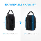 BAGSMART 17.3 Inch Laptop Bag, Expandable Computer Bag Laptop Briefcase Men Women,Laptop Shoulder Bag,Work Bag Business Travel Office, Black