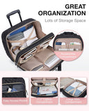 BAGSMART 17.3 Inch Rolling Laptop Bag for Women and Men, Briefcase With Wheels, Computer Case for Work Travel Business, Quilted Black