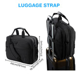 BAGSMART 18 Inch Laptop Bag, Expandable Briefcase, Computer Bag Men Women, Laptop Shoulder Bag, Work Bag Business Travel Office - Black