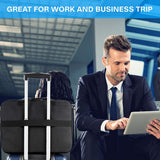 BAGSMART 18 Inch Laptop Bag, Expandable Briefcase, Computer Bag Men Women, Laptop Shoulder Bag, Work Bag Business Travel Office - Black