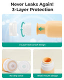 BAGSMART 18 Pack TSA Approved Travel Bottles for Toiletries, Leak Proof Silicone Travel Size Containers Bottles for Shampoo, Purple