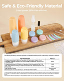 BAGSMART 18 Pack TSA Approved Travel Bottles for Toiletries, Leak Proof Silicone Travel Size Containers Bottles for Shampoo, Purple