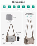 BAGSMART 2 in 1 Puffy Camera Sling Bag for Photographer, Everyday Shoulder Crossbody Bag with Pockets Digital Camera Case for DSLR/Mirrorless, Brown