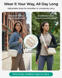 BAGSMART 2 in 1 Puffy Camera Sling Bag Small Camera Shoulder Bag DSLR/SLR/Mirrorless Crossbody Photography Camera Case for Photographers, Beige