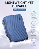 BAGSMART 2 Piece Carry On Luggage Set, PC Hardside Suitcase Airline Approved, 20 Inch Spinner Wheels Travel Luggage Hard Shell with Duffle Bag for Men Women, Blue