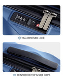 BAGSMART 2 Piece Carry On Luggage Set, PC Hardside Suitcase Airline Approved, 20 Inch Spinner Wheels Travel Luggage Hard Shell with Duffle Bag for Men Women, Blue