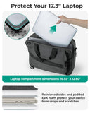 BAGSMART 3 In 1 Laptop Bag for Men, Computer Briefcase 17.3 Inch Laptop Water - Repellent Shoulder Bag, Computer Bag Business Travel Office, Black