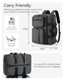 BAGSMART 3 In 1 Laptop Bag for Men, Computer Briefcase 17.3 Inch Laptop Water - Repellent Shoulder Bag, Computer Bag Business Travel Office, Black
