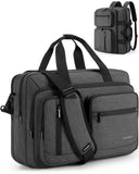 BAGSMART 3 In 1 Laptop Bag for Men, Computer Briefcase 17.3 Inch Laptop Water - Repellent Shoulder Bag, Computer Bag Business Travel Office, Black