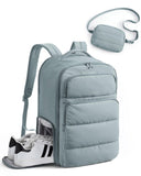 BAGSMART 35L Travel Backpack Women, 17.3 Inch Carry On Backpack Flight Approved, Personal Item Backpack Travel Bag, Water Resistant Casual Daypack, Blue