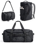 BAGSMART 4-IN-1 Duffle Bag for Travel, 40L Travel Bag Gym Duffle, TSA Carry on Backpack with Shoes Compartment & Wet Pocket, Water-resistant Workout Duffel, Black