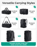 BAGSMART 4 - IN - 1 Duffle Bag for Travel, 40L Travel Bag Gym Duffle, TSA Carry on Backpack with Shoes Compartment & Wet Pocket, Water - resistant Workout Duffel, Grey