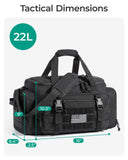 BAGSMART 4 - IN - 1 Gym Bag for Women Men, TSA Lightweight Duffle Bag for Travel with Shoe Compartment & Wet Pocket, 22L/30L/38L Tactical Backpack with 40oz Water Bottle Holder