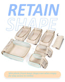 BAGSMART 7 Set Packing Cubes for Travel Essentials, Lightweight Luggage Suitcase Organizer Bags with Shoe Bag, Keep Shape Packing Cubes