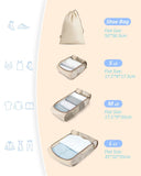 BAGSMART 7 Set Packing Cubes for Travel Essentials, Lightweight Luggage Suitcase Organizer Bags with Shoe Bag, Keep Shape Packing Cubes