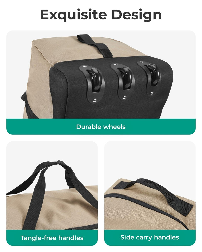 BAGSMART 83L Foldable Travel Bag, Large Duffle Bag for Travel, Weekender Duffel Luggage Bag for Sport College Camping, Water Resistant, Brown