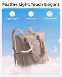 BAGSMART Backpack for Women, 15.6 Inch Tote Backpack for Travel, Camel