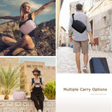 BAGSMART Bag for DSLR Camera, Waterproof Crossbody Camera Case with Padded Shoulder Strap, Anti - Theft Shoulder Bag, Black