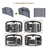 BAGSMART Bag for DSLR Camera, Waterproof Crossbody Camera Case with Padded Shoulder Strap, Anti - Theft Shoulder Bag, Black