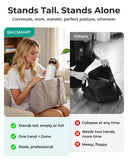 BAGSMART Boxy Tote Bag for Women, Crossbody Bag with Zipper, Crush Bow Purses for Travel Work College, Black, Small