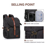 BAGSMART Camera Backpack, DSLR SLR Waterproof Camera Bag, Anti - Theft Photography Backpack with 15 Inch Laptop Compartment, Tripod Holder & Rain Cover, Black