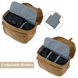 BAGSMART Camera Bag, SLR DSLR Canvas Crossbody Camera Case, Compact Camera Shoulder Bag with Rain Cover for Women and Men, Khaki