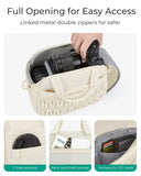 BAGSMART Camera Sling Bag, Portable Small Camera Bags for Photographers with Tripod Holder, Waterproof DSLR/SLR/Cute Camera Case for Women with Rain Cover, Compatible with Sony Canon Nikon, Beige