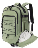 BAGSMART Carry On Backpack, 17.3 Inch Large Travel backpack Carry On Flight Approved, Personal Item Backpack Travel Bag With Shoe Bag, 27L Water Resistant Casual Daypack, Green