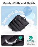 BAGSMART Carry On Luggage 22x14x9 Airline Approved, 20 Inch Soft Suitcase with Wheels, Lightweight Spinner Carry on Suitcase with PVC Wet/Dry Pockets for Short Trip, Black