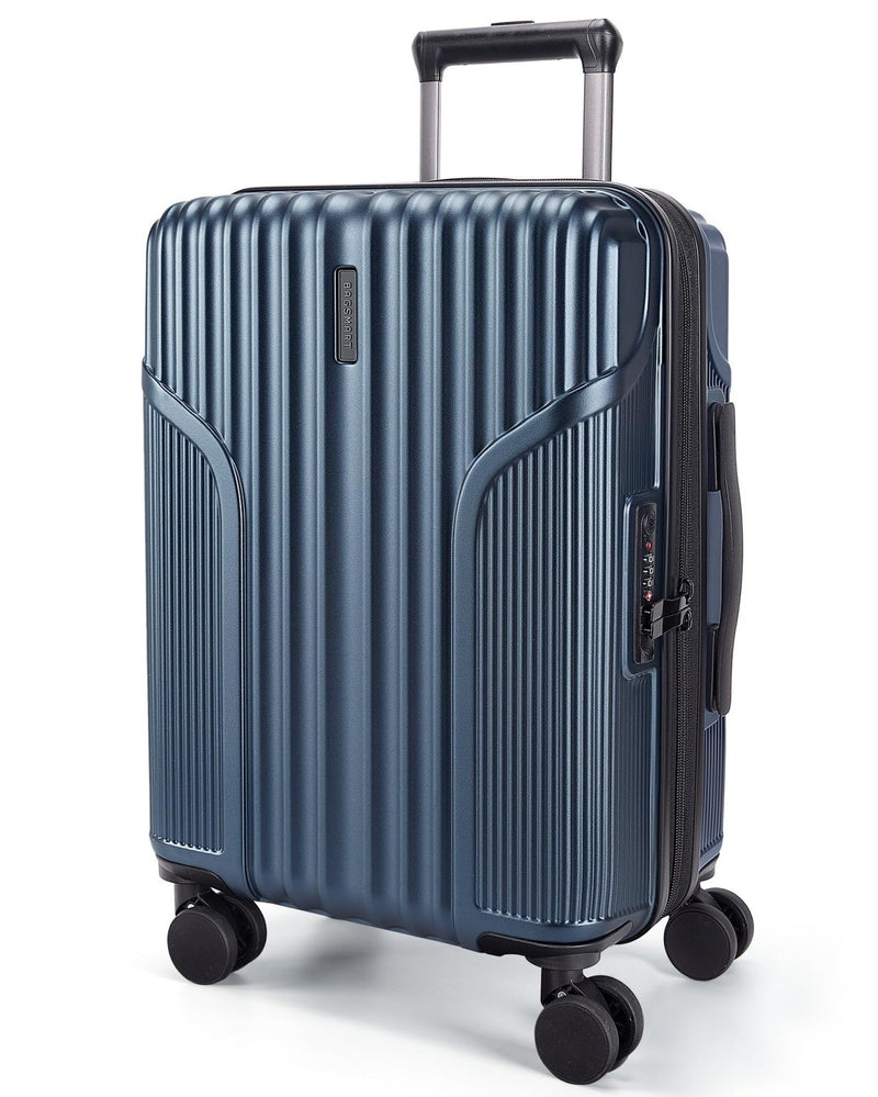 BAGSMART Carry On Luggage 22x14x9 Airline Approved, Lightweight luggage with Spinner Wheels, 20 Inch Expandable Hardside Carry On Suitcase with TSA Lock Rolling Travel suitcase Carry - On, Dark Blue
